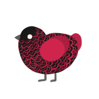 Its not a phase, a sable and crimson chicken with a double-lace pattern