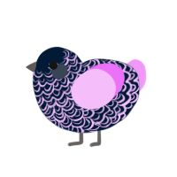 Reverie, a tumblr and lavender chicken with a double-lace pattern