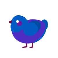 (unnamed), a indigo and ultramarine chicken with a head pattern