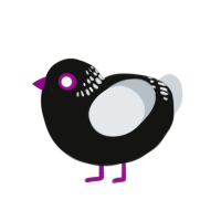 (unnamed), a black and mist chicken with a neck-band pattern