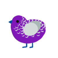 (unnamed), a violet and silver chicken with a half-lace pattern