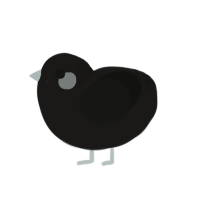 (unnamed), a sable and black chicken with a neck-band pattern