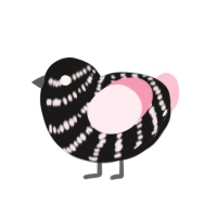 Bottlecap, a sable and rose chicken with a bar pattern