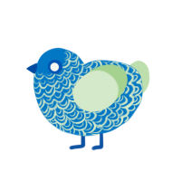 uh, a sapphire and gluppy chicken with a double-lace pattern