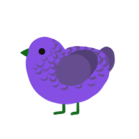 (unnamed), a blurple and overcast chicken with a half-lace pattern