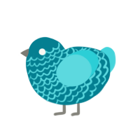 (unnamed), a sea and aqua chicken with a lace pattern