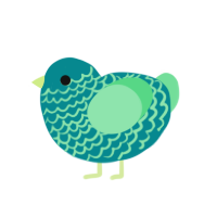 (unnamed), a teal and spring chicken with a lace pattern