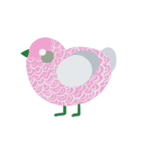 (unnamed), a pink and mist chicken with a double-lace pattern