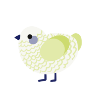 (unnamed), a white and lemon chicken with a lace pattern