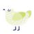A white and lemon chicken with a lace pattern
