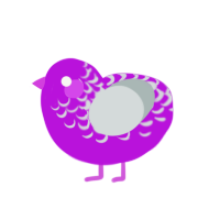 (unnamed), a amethyst and silver chicken with a half-lace pattern