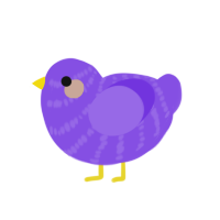 (unnamed), a blurple chicken with a bar pattern