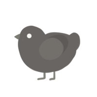 dime, a grey chicken