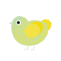 (unnamed), a gluppy and yellow chicken with a double-lace pattern