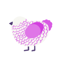 (unnamed), a white and orchid chicken with a lace pattern