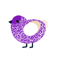 (unnamed), a violet and cream chicken with a double-lace pattern