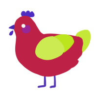 (unnamed), a crimson and lime chicken