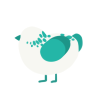 Shen Chickqiu, a white and turquoise chicken with a neck-speckle pattern