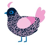 spits up milk, a tumblr and pink chicken with a double-lace pattern