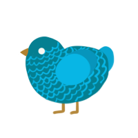 Drop of water, a sea and cerulean chicken with a lace pattern