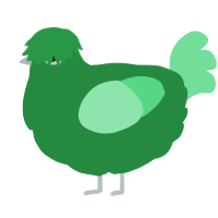 Bingus, a viridian and spring chicken