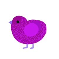 (unnamed), a plum and amethyst chicken with a double-lace pattern