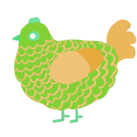 (unnamed), a grass and honey chicken with a lace pattern