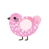 (unnamed), a pink and rose chicken with a speckle pattern