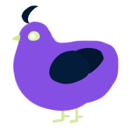 Grape, a blurple and tumblr chicken