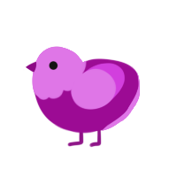 (unnamed), a plum and orchid chicken with a head pattern