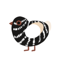 Loon, a sable and cream chicken with a bar pattern