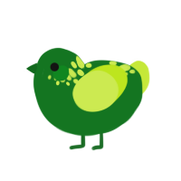 (unnamed), a leaf and lime chicken with a neck-speckle pattern