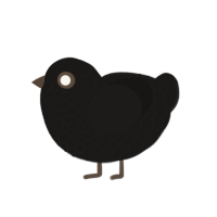 hey, a sable chicken with a lace pattern