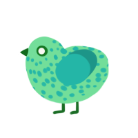 Dragonbreath, a spring and turquoise chicken with a speckle pattern