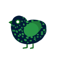 2, a tumblr and viridian chicken with a speckle pattern