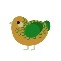 Almost Ripe, a gold and leaf chicken with a half-lace pattern