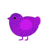 (unnamed), a violet and amethyst chicken with a lace pattern