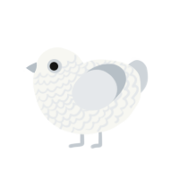 (unnamed), a white and mist chicken with a lace pattern