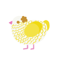 Aristaeus, a white and yellow chicken with a lace pattern