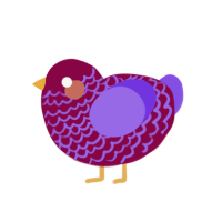 (unnamed), a maroon and blurple chicken with a lace pattern