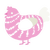 Mochibait, a pink and white chicken with a bar pattern