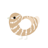 (unnamed), a beige and cream chicken with a bar pattern