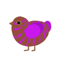 (unnamed), a russet and amethyst chicken with a bar pattern