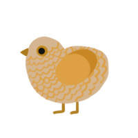 (unnamed), a beige and orange chicken with a lace pattern