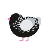 (unnamed), a sable and mist chicken with a half-lace pattern