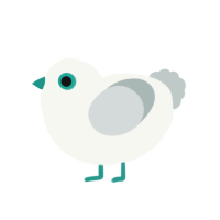 (unnamed), a white and silver chicken