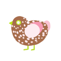 (unnamed), a brown and rose chicken with a speckle pattern