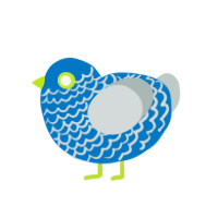 (unnamed), a sapphire and silver chicken with a lace pattern