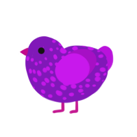 (unnamed), a violet and amethyst chicken with a speckle pattern