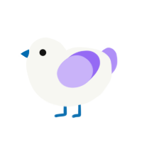 Stratus, a white and lilac chicken